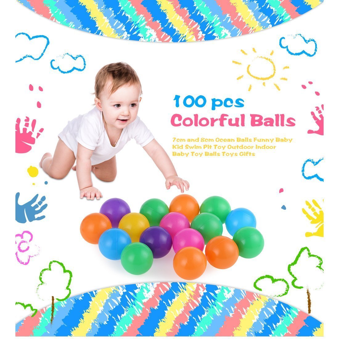 Baby Indoor Ball Pit - 100 Pcs-by-Toys Suited