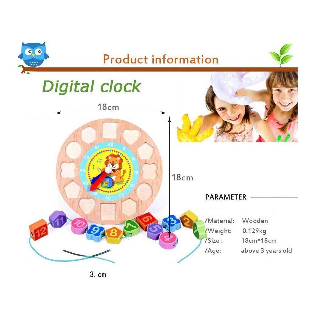 Cartoon Animal Clock Puzzle-by-Toys Suited