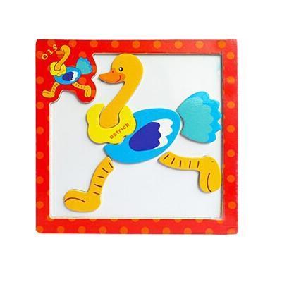 Cartoon Magnetic Puzzles for Toddlers-ostrich-by-Toys Suited