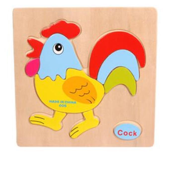Cartoon Matching Shape Puzzle-Cock-by-Toys Suited