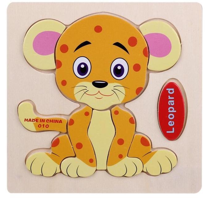 Cartoon Matching Shape Puzzle-Leopard-by-Toys Suited