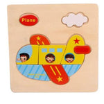Cartoon Matching Shape Puzzle-Plane-by-Toys Suited