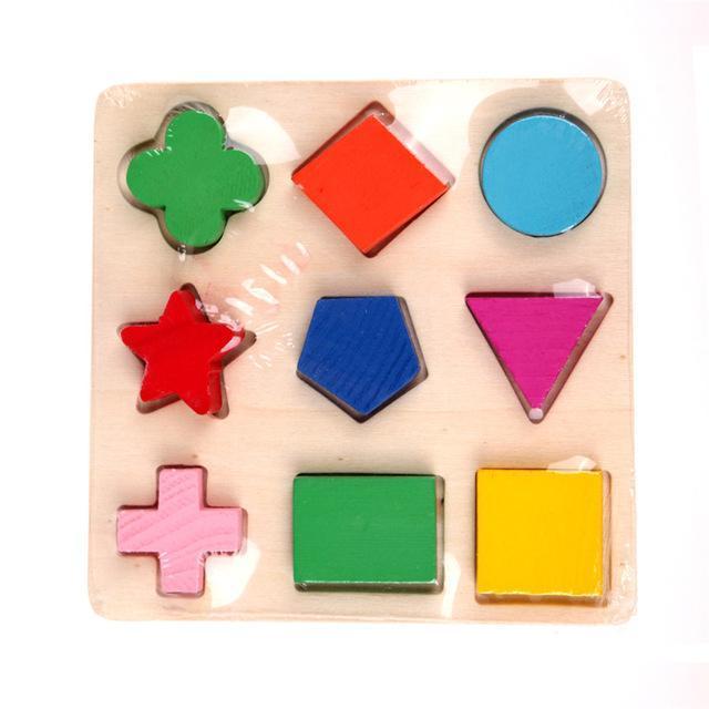 Colorful Wooden Shape Puzzle Level 1 by Toys Suited