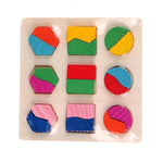 Colorful Wooden Shape Puzzle Level 3 by Toys Suited