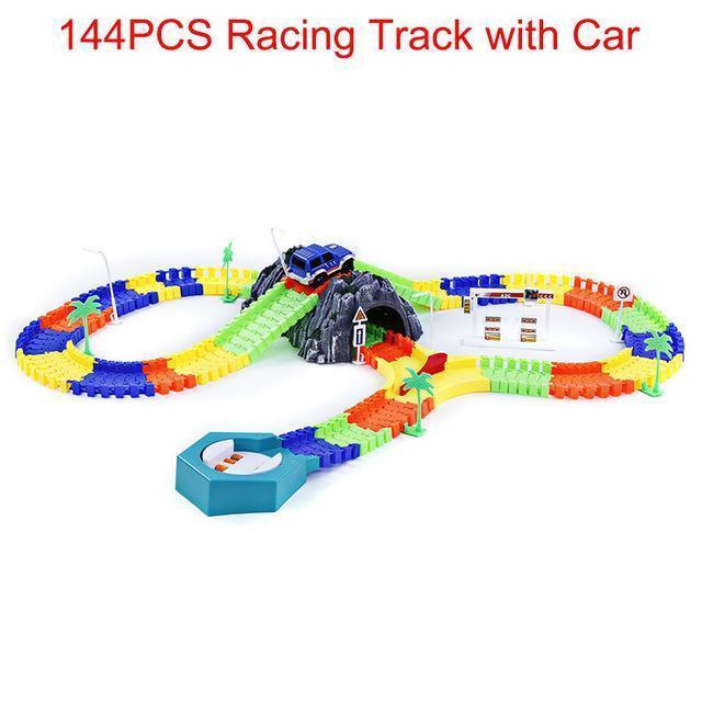Kids Car Racing Track-144pcs 1 Car-by-Toys Suited
