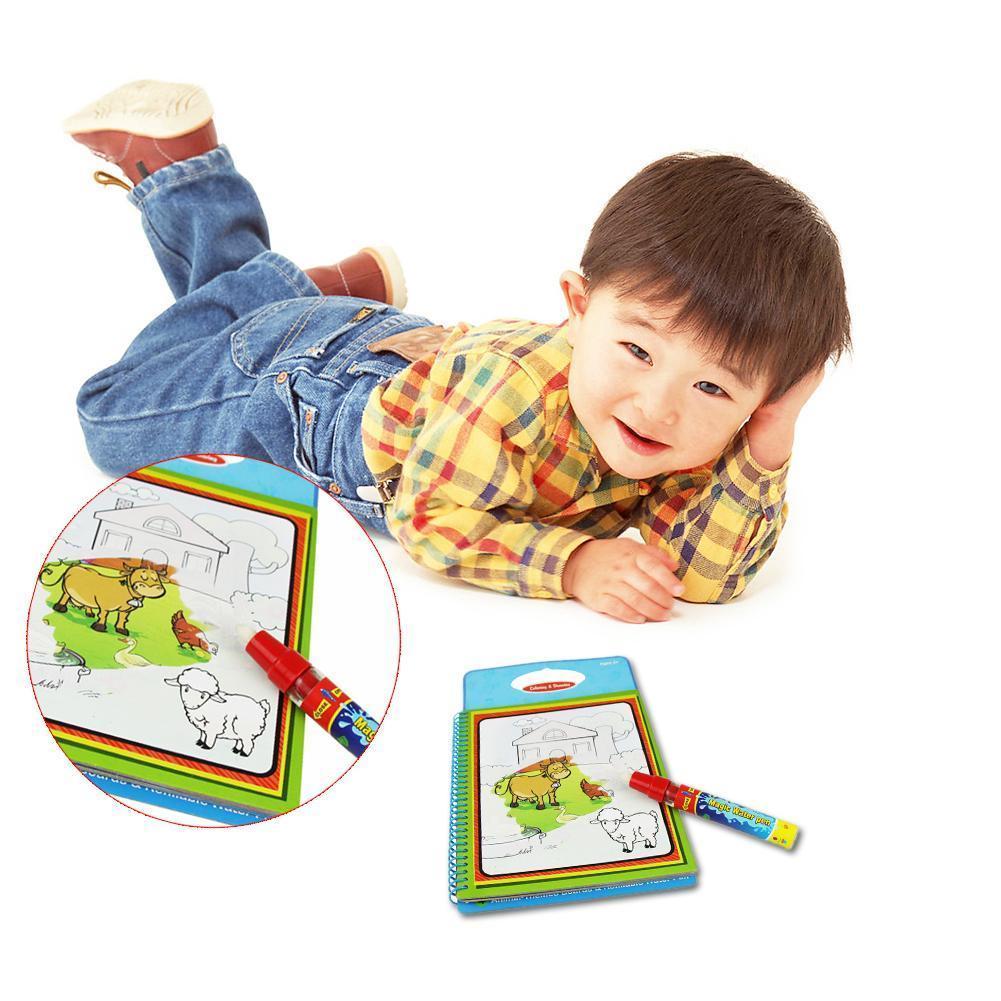 Magic Water Pen Drawing & Coloring Book-by-Toys Suited