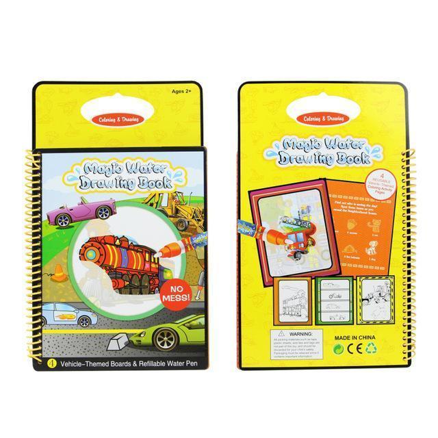Magic Water Pen Drawing & Coloring Book-Vehicle-by-Toys Suited