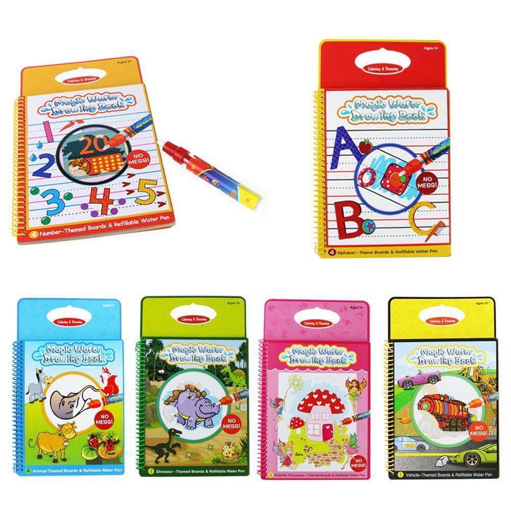 Magic Water Pen Drawing & Coloring Book-by-Toys Suited