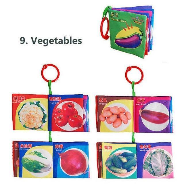 Personalized Education Cloth Books For Babies-Vegetables-by-Toys Suited