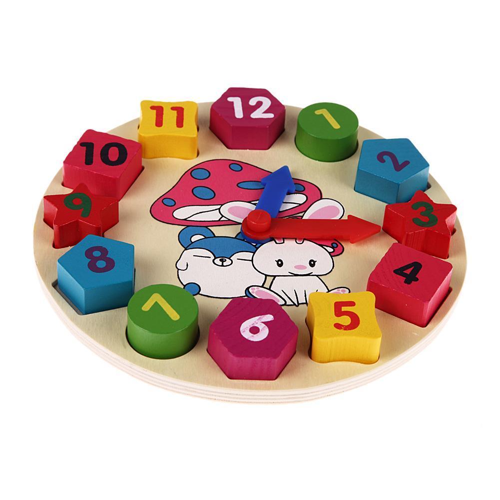Shape Wooden Clock Puzzle by Toys Suited