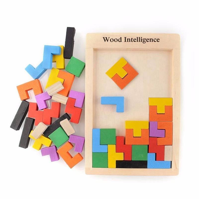 Tetris Wooden Puzzle Toys by Toys Suited