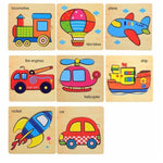 Wooden Jigsaw Cartoon Puzzle-Vehicle-by-Toys Suited